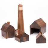 Modern Coastal Village Candlestick Holder Candle Holders