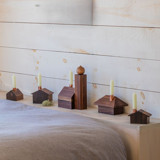 Alpine Holiday Village Set Candle Holders