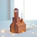 Modern Church Candle Holder in Walnut Handcrafted in Vermont Candle Holders