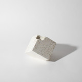 White Terrazzo Block Candlestick Holder, Cube Candle Holders