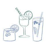 Custom Cocktail Sketch Icon Commissioned Design Element