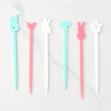 Spring Bunnies Stir Sticks, Set of 6 Stir Sticks
