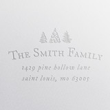 Three Trees Christmas Return Address Stamp Embossers
