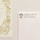 SELF-INK 'Alpine Meadow' Address Stamp | Ground Espresso Ink Color Embossers