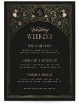 Emilie Foil-Pressed Wedding Weekend Itinerary Cards
