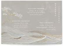 Asahi Foil-Pressed Wedding Weekend Itinerary Cards