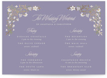 FairyTale.. Foil-Pressed Wedding Weekend Itinerary Cards