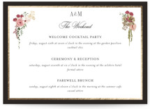 Flouriishing Foil-Pressed Wedding Weekend Itinerary Cards