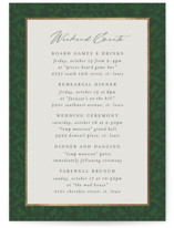 grandeur Foil-Pressed Wedding Weekend Itinerary Cards