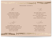 Cultured Element Foil-Pressed Wedding Weekend Itinerary Cards