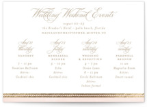 Amalgamation Foil-Pressed Wedding Weekend Itinerary Cards