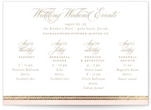 Amalgamation Foil-Pressed Wedding Weekend Itinerary Cards