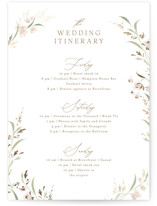 Meadow Foil-Pressed Petite Wedding Weekend Itinerary Cards