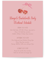 Foil-Pressed Petite Wedding Weekend Itinerary Cards