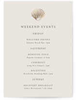 Foil-Pressed Petite Wedding Weekend Itinerary Cards