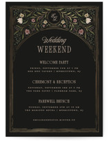 Emilie Foil-Pressed Petite Wedding Weekend Itinerary Cards
