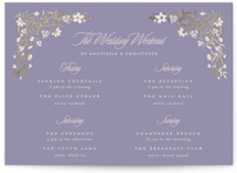 FairyTale.. Foil-Pressed Petite Wedding Weekend Itinerary Cards