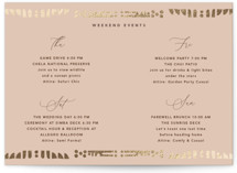 Cultured Element Foil-Pressed Petite Wedding Weekend Itinerary Cards