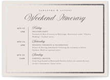 Foil-Pressed Petite Wedding Weekend Itinerary Cards