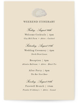Cove Foil-Pressed Petite Wedding Weekend Itinerary Cards