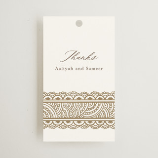 Gilded Henna Wedding Favor Tags