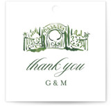 gates and pillars Wedding Favor Tags