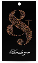 Floral Ampersand Wedding Favor Tags