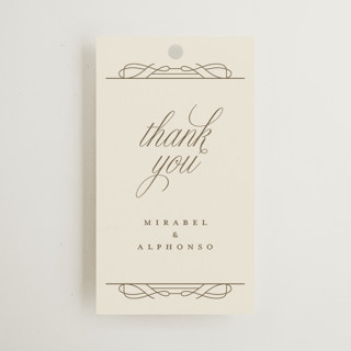 Simple Art Nouveau Wedding Favor Tags