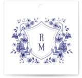 Blooming Crest Wedding Favor Tags
