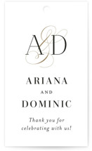 Gilded Ampersand Wedding Favor Tags