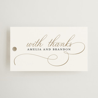 Elegant Flourish Wedding Favor Tags