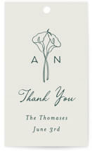 Pair of Calla Lilies Wedding Favor Tags