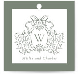 Ornate sketched frame Wedding Favor Tags