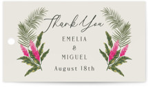 Tropical garden Wedding Favor Tags