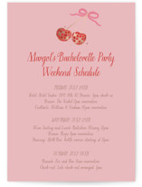 Foil-Pressed Grand Wedding Weekend Itinerary Cards