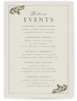 Vine Wrap Foil-Pressed Grand Wedding Weekend Itinerary Cards