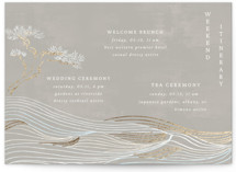 Asahi Foil-Pressed Grand Wedding Weekend Itinerary Cards