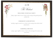 Flouriishing Foil-Pressed Grand Wedding Weekend Itinerary Cards