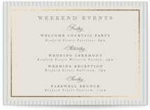 Emma Foil-Pressed Grand Wedding Weekend Itinerary Cards