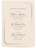 lussekatter Foil-Pressed Grand Wedding Weekend Itinerary Cards