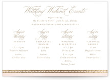 Amalgamation Foil-Pressed Grand Wedding Weekend Itinerary Cards