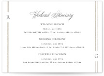 Elencourt Foil-Pressed Grand Wedding Weekend Itinerary Cards