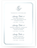 othellolagkage Foil-Pressed Grand Wedding Weekend Itinerary Cards