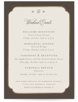 Arch Frame Foil-Pressed Grand Wedding Weekend Itinerary Cards