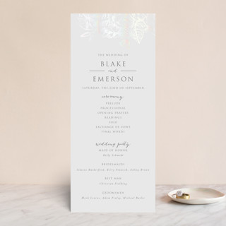 Gilded Wildflowers Gloss-Press® Wedding Programs