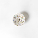 White Terrazzo Dimple Wall Hook, Small