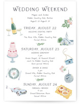 Wedding Weekend Itinerary Cards