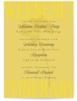 Wedding Weekend Itinerary Cards