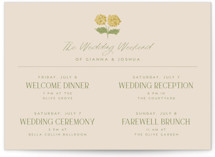 The Gallery Wedding Weekend Itinerary Cards