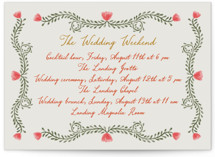 Chantilly Wedding Weekend Itinerary Cards